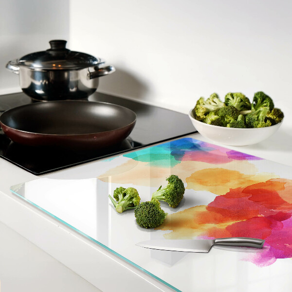 Glazen snijplanken Kleurrijke aquarelvlekken