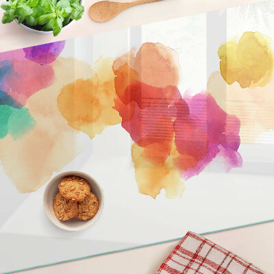 Deska kuchenna szklana Kolorowe plamy akwareli