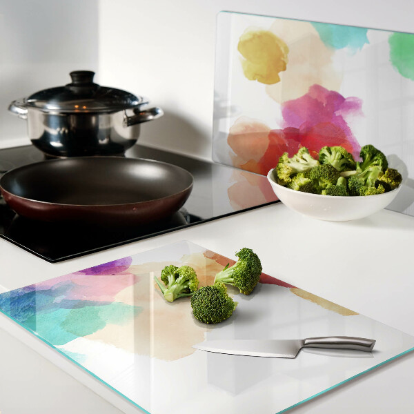 Deska kuchenna szklana Kolorowe plamy akwareli