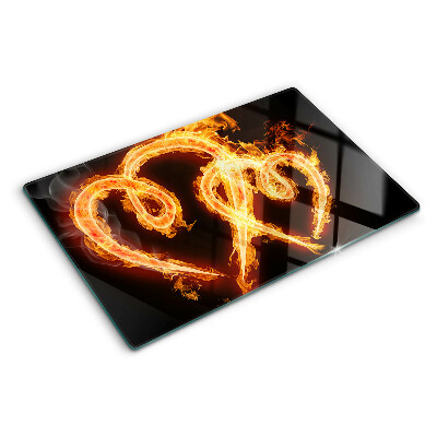 Snijplanken glas Brandend hart