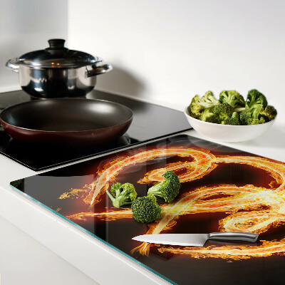 Deska kuchenna szklana Płonące serce