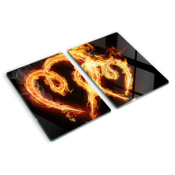 Snijplanken glas Brandend hart