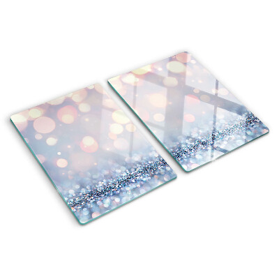 Snijplanken van glas Sprankelende lichtjes met een diamantaccent.