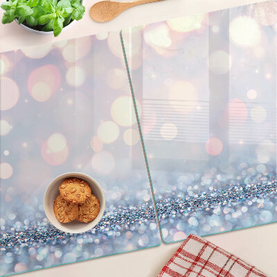 Snijplanken van glas Sprankelende lichtjes met een diamantaccent.