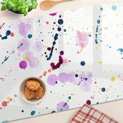 Szklana deska do krojenia Plamy farby w stylu abstrakcyjnym