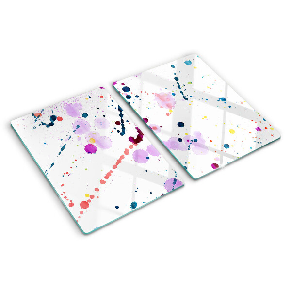 Snijplanken glas Abstracte verfspatten
