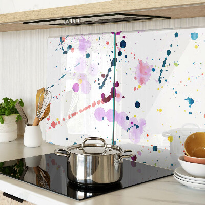 Snijplanken glas Abstracte verfspatten