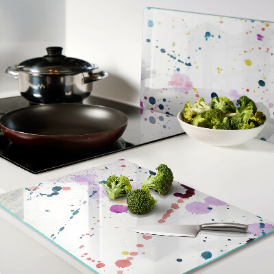 Snijplanken glas Abstracte verfspatten