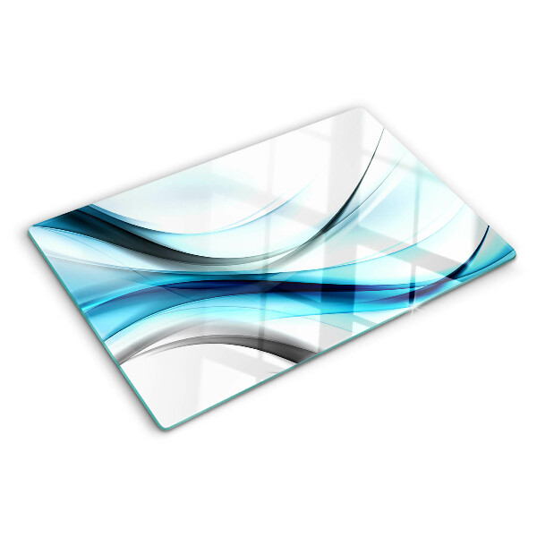Glazen snijplanken Golven in verschillende tinten blauw