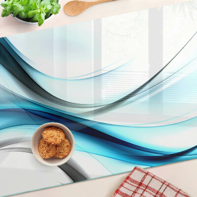 Glazen snijplanken Golven in verschillende tinten blauw