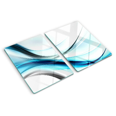 Szklana deska kuchenna Fale w odcieniach niebieskiego