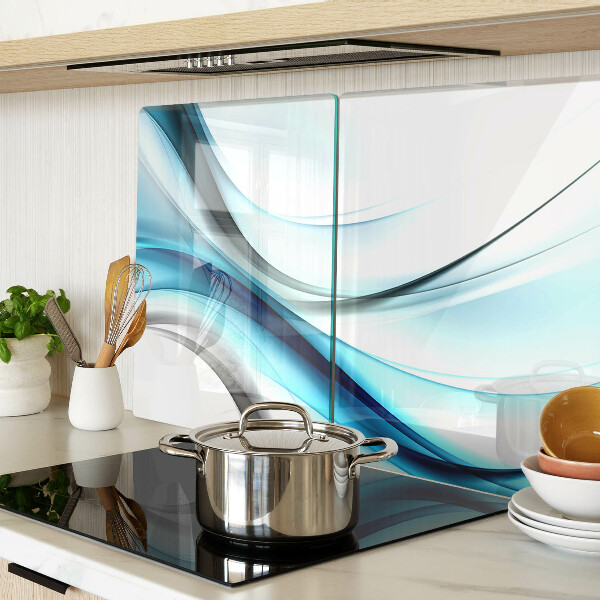 Szklana deska kuchenna Fale w odcieniach niebieskiego
