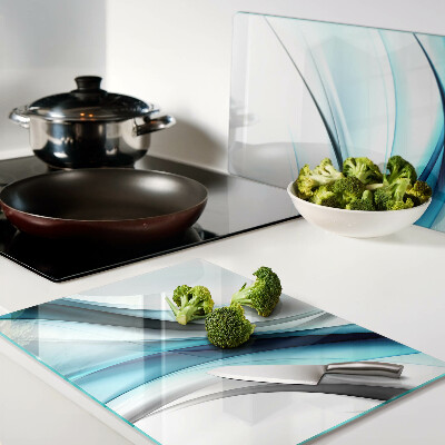 Szklana deska kuchenna Fale w odcieniach niebieskiego