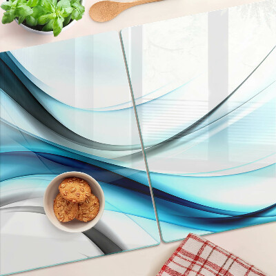Szklana deska kuchenna Fale w odcieniach niebieskiego