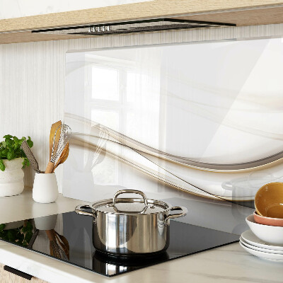 Snijplanken van glas Abstracte golven in beigetinten