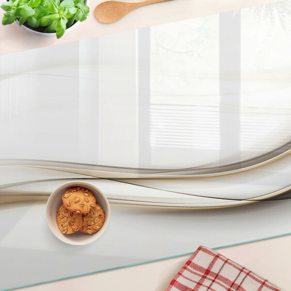 Snijplanken van glas Abstracte golven in beigetinten