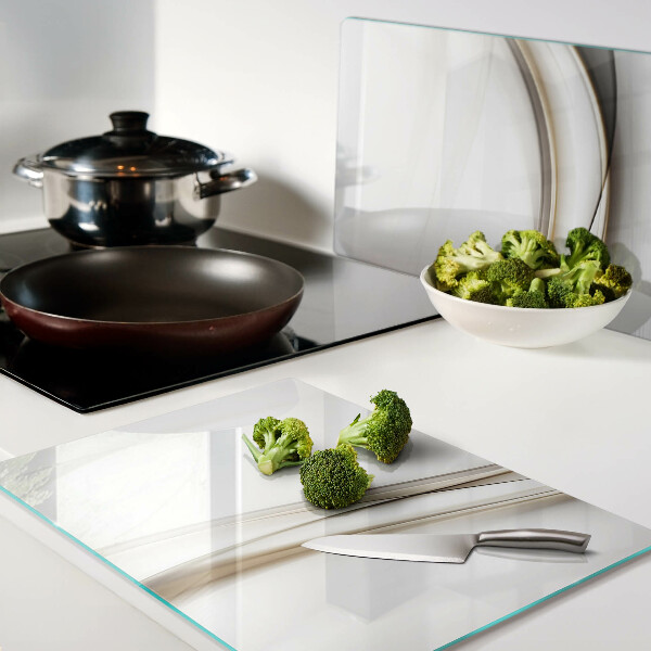 Snijplanken van glas Abstracte golven in beigetinten