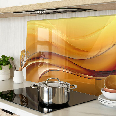 Snijplanken van glas Golven in goudtinten