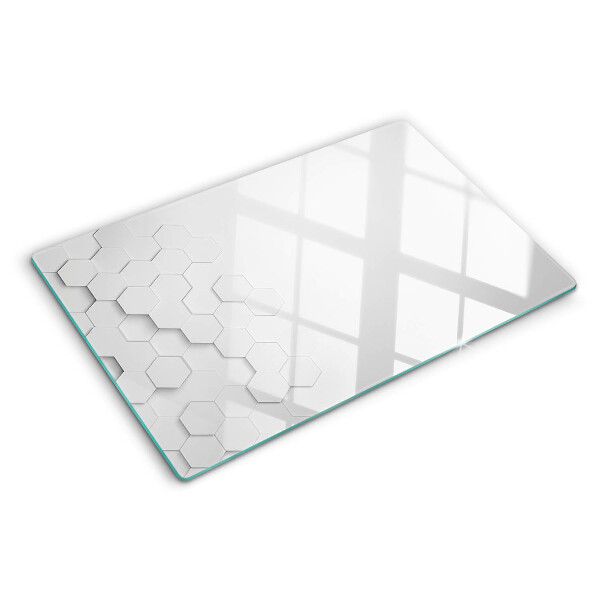 Deska kuchenna szklana Sześciokąty w odcieniach szarości