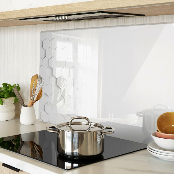 Deska kuchenna szklana Sześciokąty w odcieniach szarości