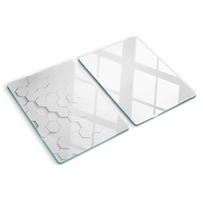 Snijplanken glas Zeshoeken in grijstinten