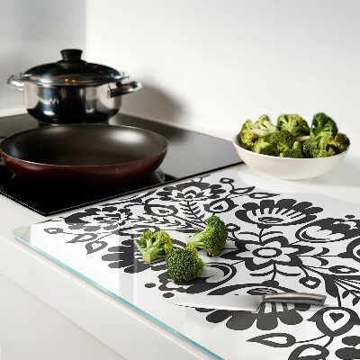 Szklana deska do krojenia Motyw kwiatowy w stylu folk