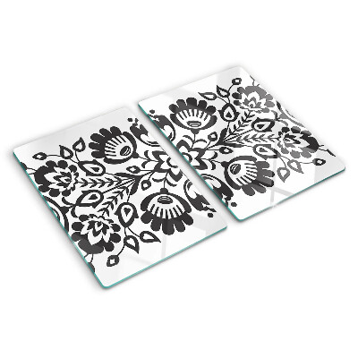 Glazen snijplanken Bloemenmotief in volksstijl