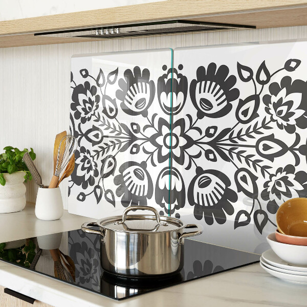 Szklana deska do krojenia Motyw kwiatowy w stylu folk