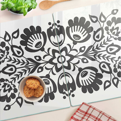 Glazen snijplanken Bloemenmotief in volksstijl