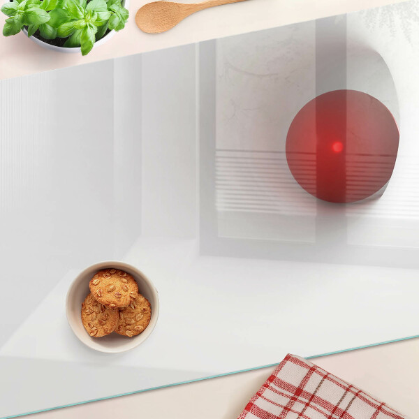 Szklana deska do krojenia Czerwony okrąg na przezroczystym tle