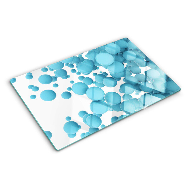 Glazen snijplanken Bellen in verschillende tinten blauw