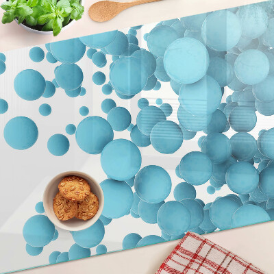Deska kuchenna szklana Bąbelki w odcieniach niebieskiego