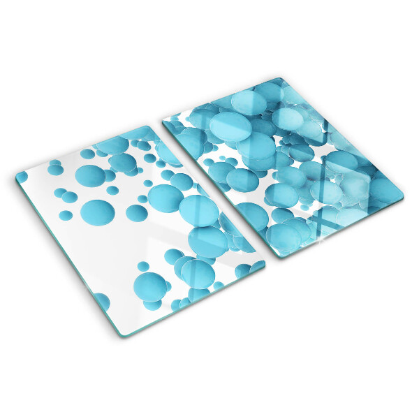 Glazen snijplanken Bellen in verschillende tinten blauw