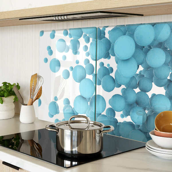 Deska kuchenna szklana Bąbelki w odcieniach niebieskiego