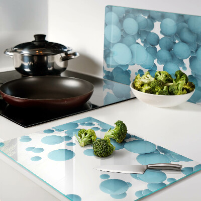 Glazen snijplanken Bellen in verschillende tinten blauw