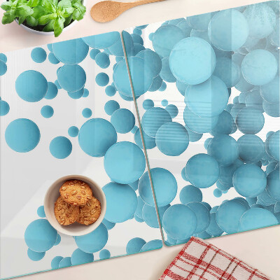 Deska kuchenna szklana Bąbelki w odcieniach niebieskiego