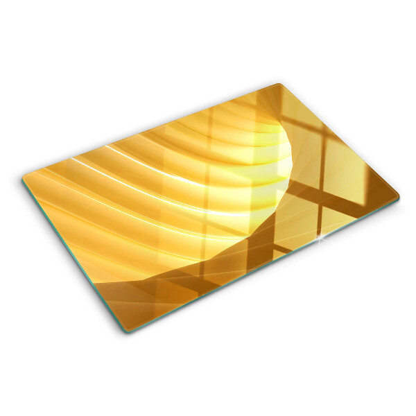 Deska kuchenna szklana Złote fale i okna