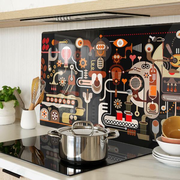 Szklana deska do krojenia Abstrakcyjne wzory z motywami roślinnymi