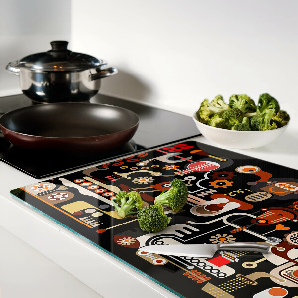 Snijplanken glas Abstracte patronen met plantmotieven