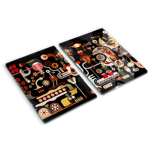 Snijplanken glas Abstracte patronen met plantmotieven