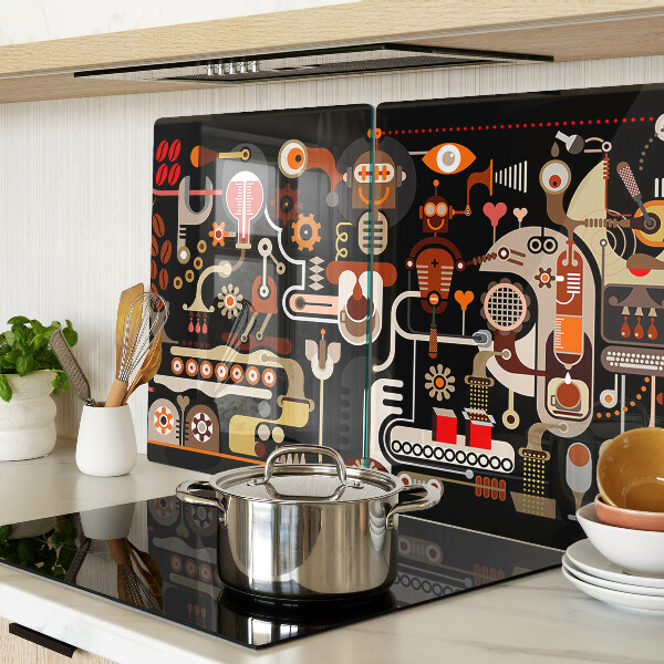 Szklana deska do krojenia Abstrakcyjne wzory z motywami roślinnymi