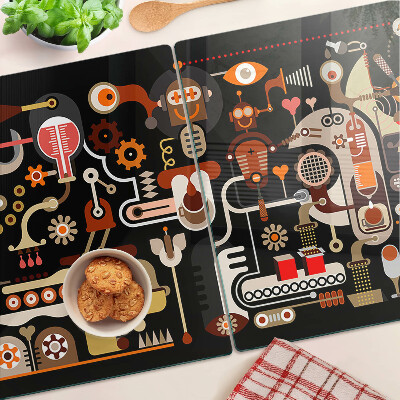 Snijplanken glas Abstracte patronen met plantmotieven