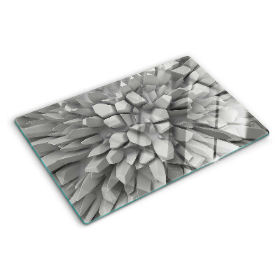 Glazen snijplanken Kristalstructuren in grijstinten