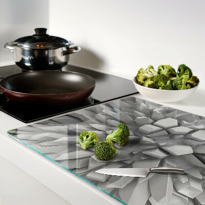 Szklana deska kuchenna Kryształowe struktury w odcieniach szarości