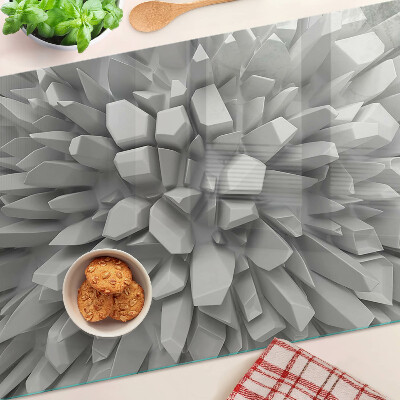 Szklana deska kuchenna Kryształowe struktury w odcieniach szarości