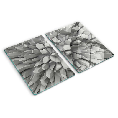 Szklana deska kuchenna Kryształowe struktury w odcieniach szarości