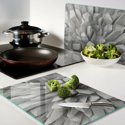 Glazen snijplanken Kristalstructuren in grijstinten