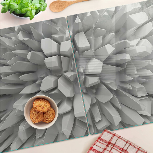 Glazen snijplanken Kristalstructuren in grijstinten