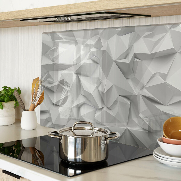 Szklana deska kuchenna Abstrakcyjny wzór 3D w odcieniach szarości