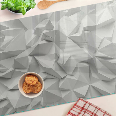 Snijplanken van glas Abstract 3D-patroon in grijstinten